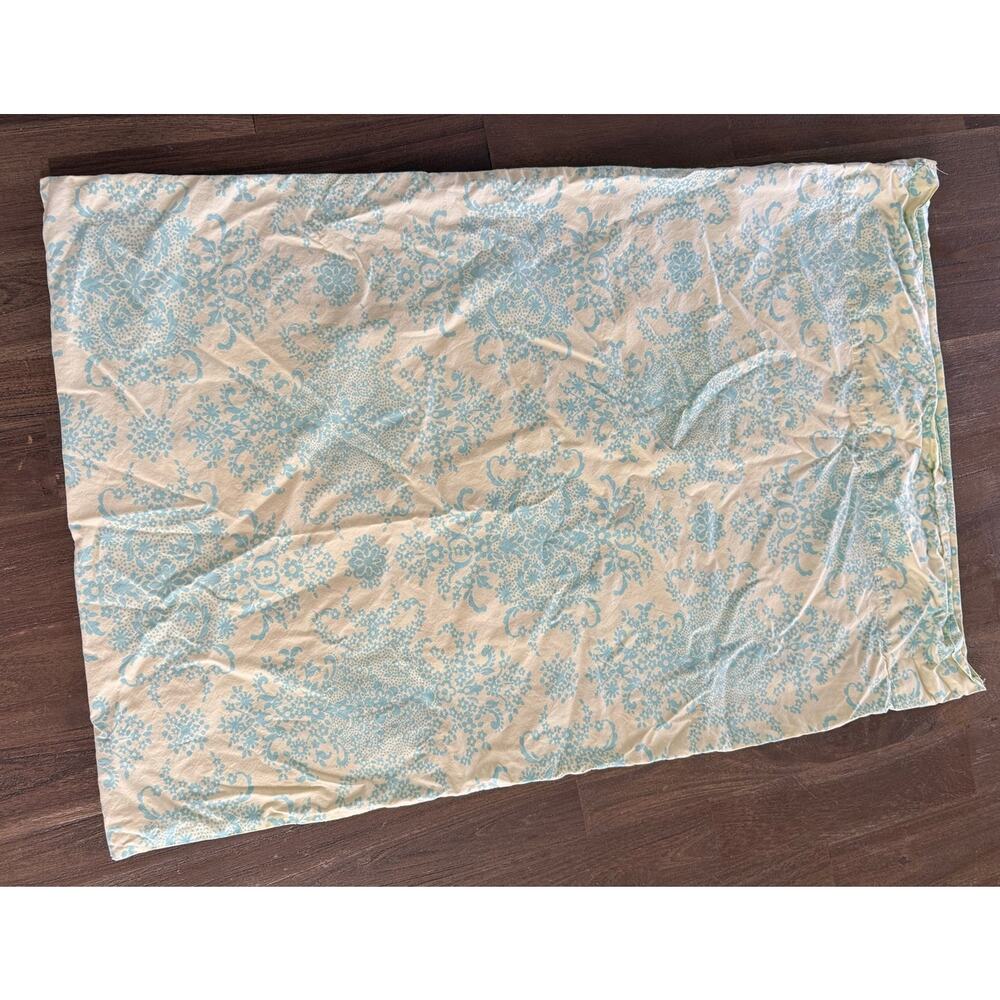 Amy Butler Pillowcase for Wellspun Y2K Blue Yellow Toile Cottagecore